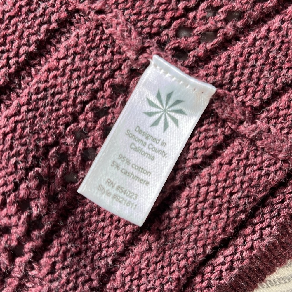 Athleta Asymmetrical Open Front Cotton Cashmere Blend Cardigan - Picture 6 of 7